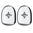 thumbnail image 1 of 2x2 Piezas 18K Cobre CZ Rapper Boca Caps Dientes Cosplay Plata Fernando Tapas de dientes de boca, 1 of 8