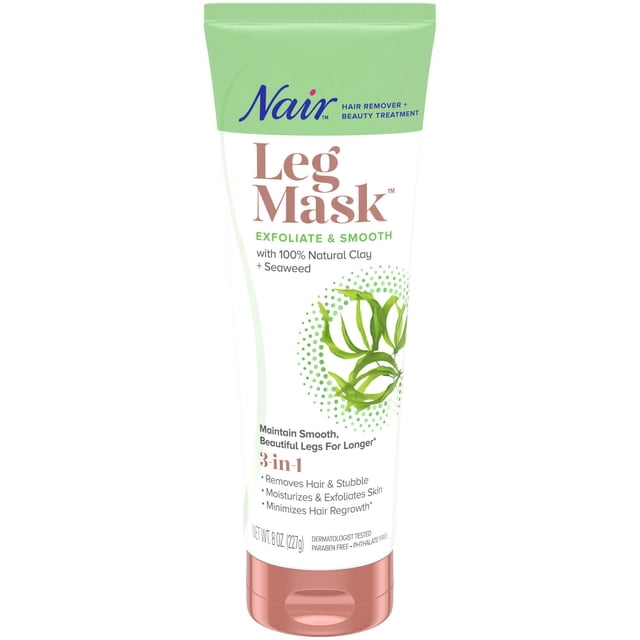 Mascarilla depilatoria para piernas con algas marinas Nair, botella de 240 ml
