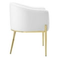 thumbnail image 4 of Modway Savour Tufted Performance Velvet Accent Dining Armchair in White, 4 of 10