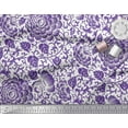 thumbnail image 2 of Soimoi Viscose Chiffon Fabric Leaves & Marigold Artistic Print Fabric by the Yard 42 Inch Wide, 2 of 3