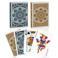 thumbnail image 1 of Juego de cartas, paquete de 2 barajas de cartas, cartas de póquer estándar, juego profesional, divertidos juegos de cartas para adultos, fácil de barajar, tarjetas de diseño único para Pinochle Go Fis, 1 of 5