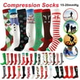 thumbnail image 1 of Christmas Gift-Compression Socks ,1-4 Pairs Pressure Compression Socks Leg Support Stretch Compression Stockings for Men & Women, 1 of 4