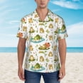thumbnail image 2 of Xecao Cute Frog Print Hawaiian shirt - A Stylish Short-Sleeve Button-Down for Men, Perfect for Casual Beach and Tropical Outings.,X-Large, 2 of 7