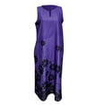 thumbnail image 2 of NECHOLOGY Midi Dress Summer Women's Plus Size Sleeveless Fashion Print Long Dress Casual V Neck Women's Dress Boho Beach Womens Sundress with Pockets Blue S, 2 of 5
