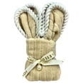thumbnail image 3 of Easter Bunny Fleece Towel, Soft Fluffy Cute Animal Shaped Towel, Highly Absorbent Quick Drying Bath Towel, Perfect Holiday Gift for Family, 3.54*5.9in, Coffee, 3 of 6