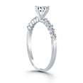 thumbnail image 2 of 14k White Gold Diamond Engmt Ring Prong Diamond Accents Size 6, 2 of 3