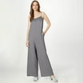 thumbnail image 5 of Womens Casual Loose Jumpsuits Summer Boho Wide Leg Rompers Sleeveless Overalls with Pockets Multicolor XL, 5 of 7