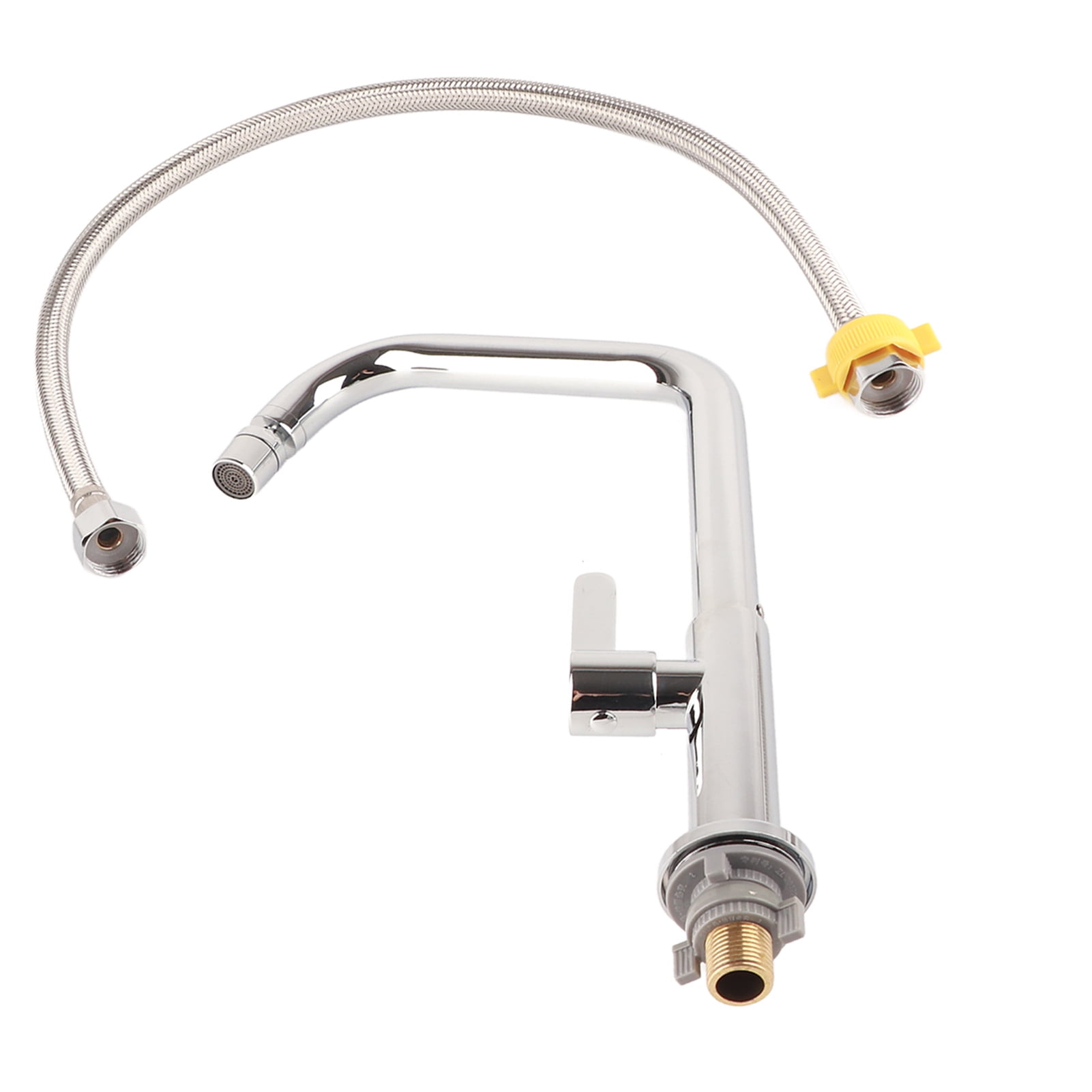 Riousery G1/2 Rotatable Basin Faucet Single Cold Water Tap Copper Sink Aerator for Kitchen Bathroom Hotel Restaurant Commercial Home Decor Washbasin Supplies 16.9 inches / 43 cm Easy Installation
