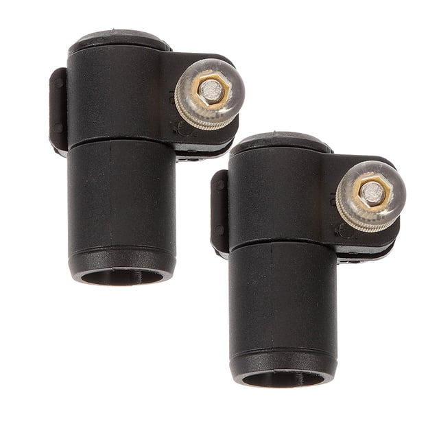 CRILSTYLEO 2Pcs Black Walking Stick Buckle Rubber Fastener Clip Compatible with Trekking Poles