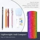 thumbnail image 3 of Easygdp Rainbow Glitter para Estuche de Lápices Cilíndrico de Cuero con Cremallera, Organizador de Lápices de Cuero para Escuela, Oficina y Viajes, 3 of 6