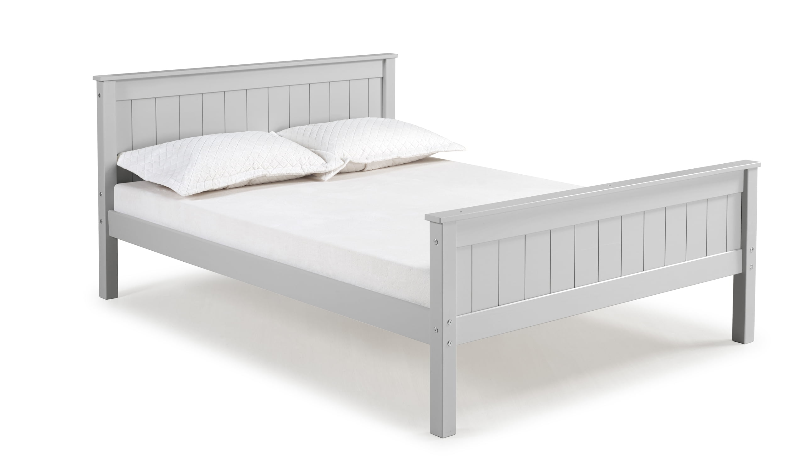 Alaterre Furniture Harmony Wood Full Size Bed Frame with Headboard and Footboard (Dove Gray)