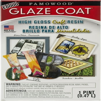 Eclectic Famowood Glaze Coat Pour on Finish Clear, 1 Pint