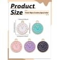 thumbnail image 2 of 30Pcs 5 Colors Alloy Enamel Pendants Clock Charms Mixed Color 17x14.5x1.7mm Hole: 1.6mm 6pcs/color, 2 of 3