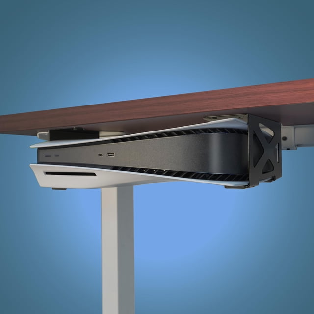 Monzlteck Soporte Debajo Del Escritorio Para Ps5, Montaje Sigiloso Compatible Con Playstation 5 Disc Y Consola De Edición Digital