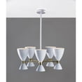 thumbnail image 2 of Adesso 4280-02 Oscar 5-Head Pendant, 36.25 in, 5 x 40W, White w/Antique Brass, 1 Pendant Lighting, 2 of 5