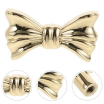 WHAMVOX Vintage Brass Bow Drawer Pulls Decorative Cabinet Knobs Kitchen Cabinet Knobs Dresser Drawer Hardware For Dressers Closets Bookcases Golden