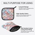 thumbnail image 3 of Yayeee Oven Mitts and Pot Holder Set of 2 Heat Resistant Kitchen Gloves Baking Hot Pad, Art Pattern, 3 of 5