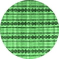 thumbnail image 1 of Ahgly Company Indoor Round Abstract Emerald Green Modern Area Rugs, 6' Round, 1 of 4