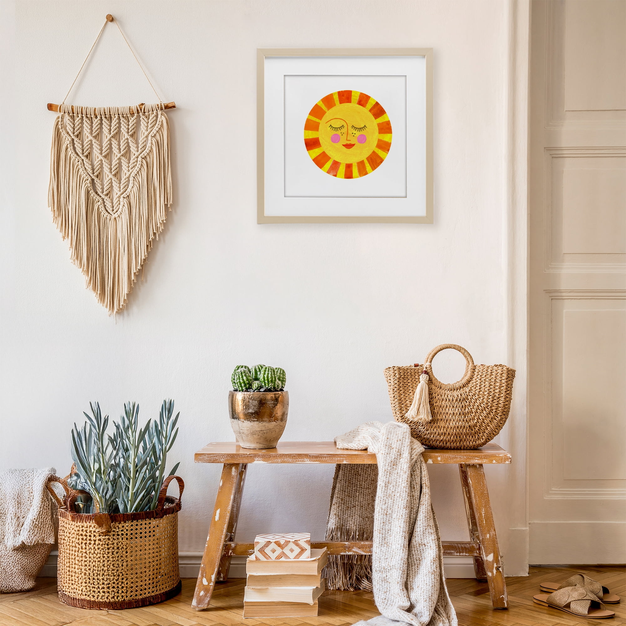 Stupell Industries Simple Warm Sunshine Birch Framed Print Under Glass, design by Katherine Herrell Studio