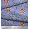 thumbnail image 2 of Soimoi Cotton Jersey Fabric Floral Mandala Printed Craft Fabric by The Yard 58 Inch Wide, 2 of 3