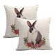 thumbnail image 1 of m Primavera Verano Conejo Decoración Fundas de Almohada Conejo de Pascua Conejito Algodón Lino Funda de Almohada Sofá Cama Funda de Cojín Estilo 1, 1 of 5