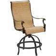 thumbnail image 6 of Hanover Monaco 9-Piece Counter-Height Outdoor Dining Set with 8 Sling Swivel Chairs and a 60-In. Square Glass-Top Table, 6 of 6