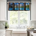 thumbnail image 4 of Landscape Valances Curtains for Windows,Nature 3D Scenery View Forest Lake Botanical Maples Scape Drapes Valance for Kitchen Bedroom Living Room,54x18 Inch, 4 of 6