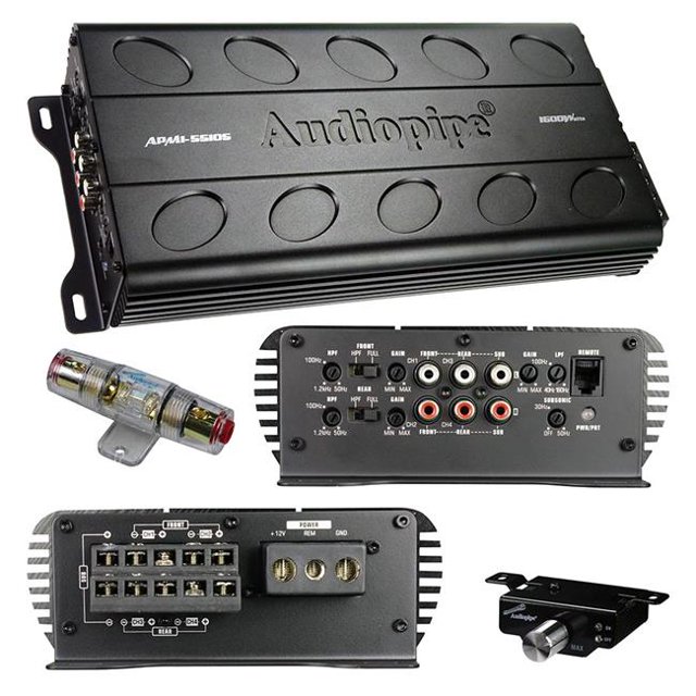 Audiopipe APMI55105 1600 watts Mini Amplificateur à 5 Canaux