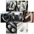 thumbnail image 2 of Renewold Peacock Peony Car Seat Cover Full Set Car Accessories 11 PCS, with Non-slip Steering Wheel Seat Belt Cover Coasters Keychain Universal Fit Most Vehicles SUV Sedans, 2 of 7