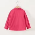 thumbnail image 6 of Wilark Girls Fall Corduroy Shirt Jackets Loose Fit Lightweight Long Sleeve Collared Casual Trendy Kids Shackets with Pockets Hot Pink 12, 6 of 7