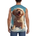 thumbnail image 4 of Fotbe Cute Angel Winged Dog Men's Camiseta sin Mangas Estampada para Hombres, Playera Casual para Gimnasio, Entrenamiento, Playa-X-Large, 4 of 7