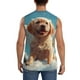 thumbnail image 4 of Fotbe Cute Angel Winged Dog Men's Camiseta sin Mangas Estampada para Hombres, Playera Casual para Gimnasio, Entrenamiento, Playa-X-Large, 4 of 7