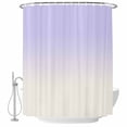 thumbnail image 2 of Ombre White Waterproof Fabric Shower Curtain, Romatic Purple Art Waterproof Fabric Shower Curtain for Bathroom Curtains Bathtubs Hotel Washable Shower Curtains with 12 Hooks Long 72x78in, 2 of 7
