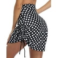 thumbnail image 6 of Womens High Waisted Drawstring Swim Skirts Ruched Tummy Control Swimsuit Bottoms, 6 of 6