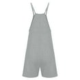 thumbnail image 3 of Tmtolofot One Piece Workout Jumpsuits For Women Solid Color Casual Holiday Bodysuit Backless Tummy Control Sleeveless Jumpsuits V Back Scrunch Yoga Romper , 1#Gray , X-Large, 3 of 8