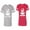 Men Heather / Women Red, variant on Forever Together Matching Couple Cotton Jerseys (Men Heather / Women Black) (Men S / Women S)