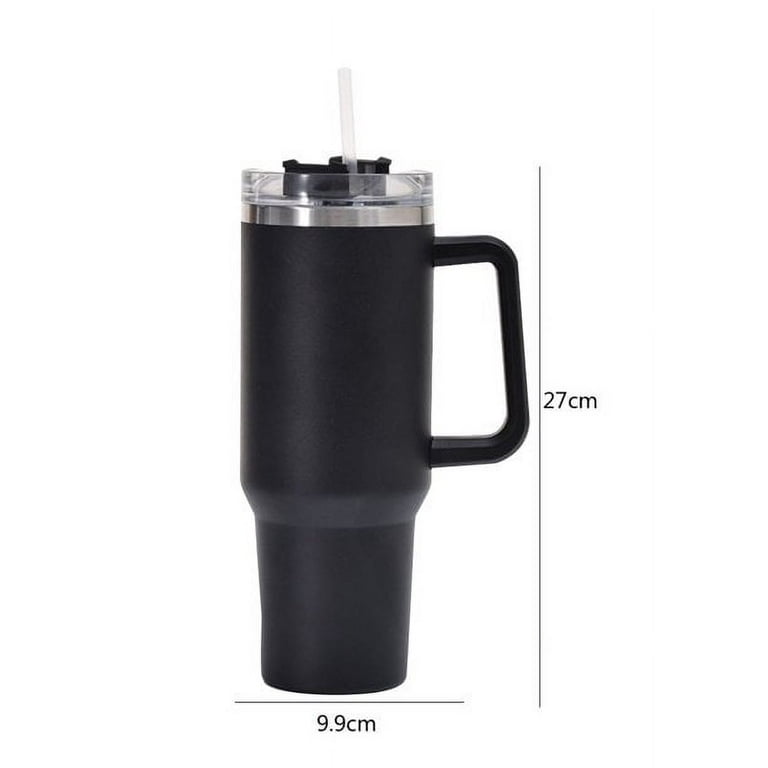 1PC 40oz Insulated Tumbler with Straw,Stainless Steel Coffee Travel Mug  with Lid, Spill Proof, Hot Beverage and Cold, Portable Thermal Cup for Car,  Camping