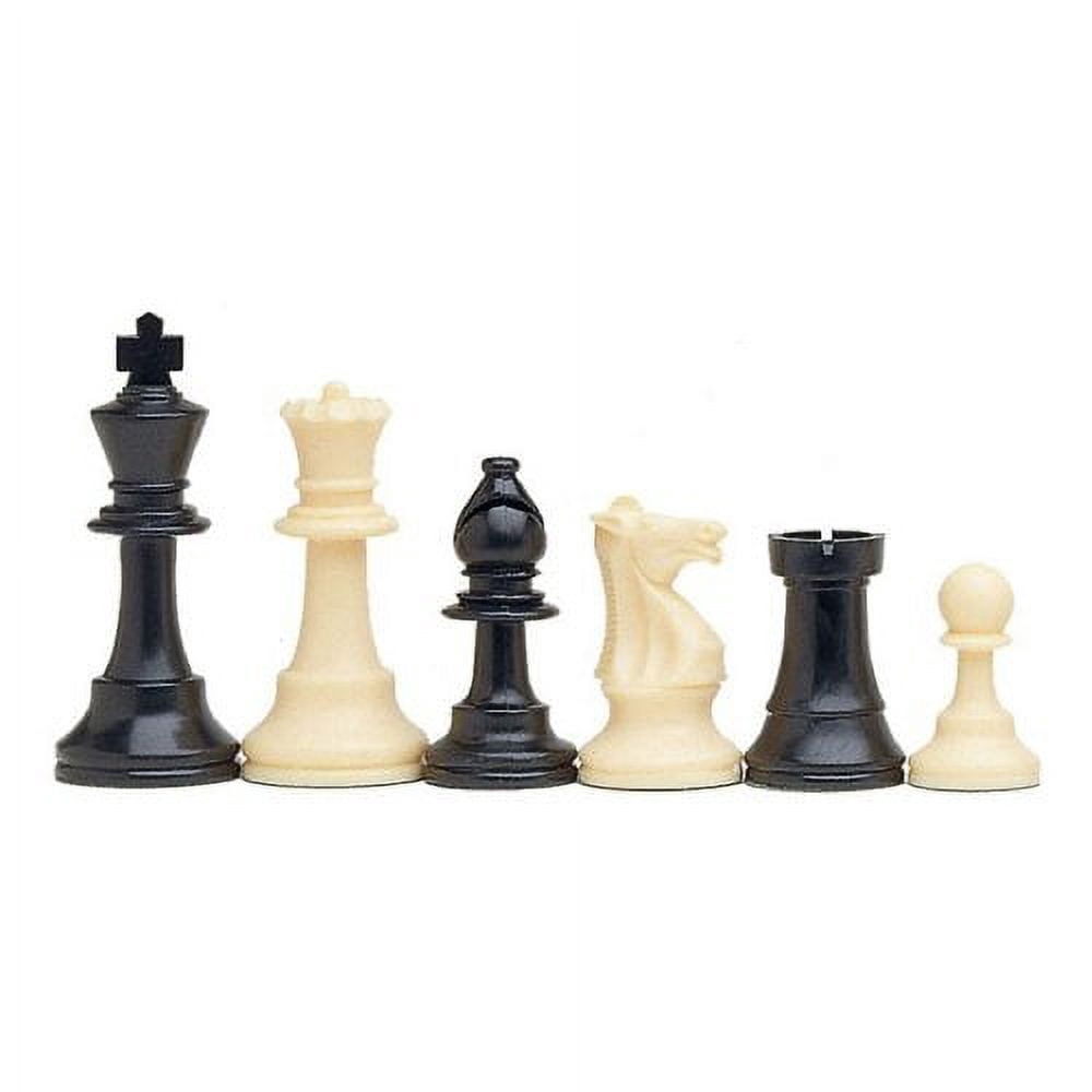 WE Games Best Value Plastic Staunton Tournament Chess Set - Vinyl Board