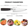 thumbnail image 2 of Cuchillo de chef Imarku Pro Japanese 7Cr17MoV de acero inoxidable de 8 pulgadas, 2 of 8