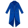 thumbnail image 3 of YEAHDOR Boys Renaissance Steampunk Long Sleeved Tailcoat Medieval Victorian Gothic Notch Lapel Jacket Royal Blue-B 6, 3 of 4