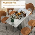 thumbnail image 4 of HOMCOM Foldable Dining Table, Drop Leaf Table on Wheels, Weathered Grey Oak, 4 of 10