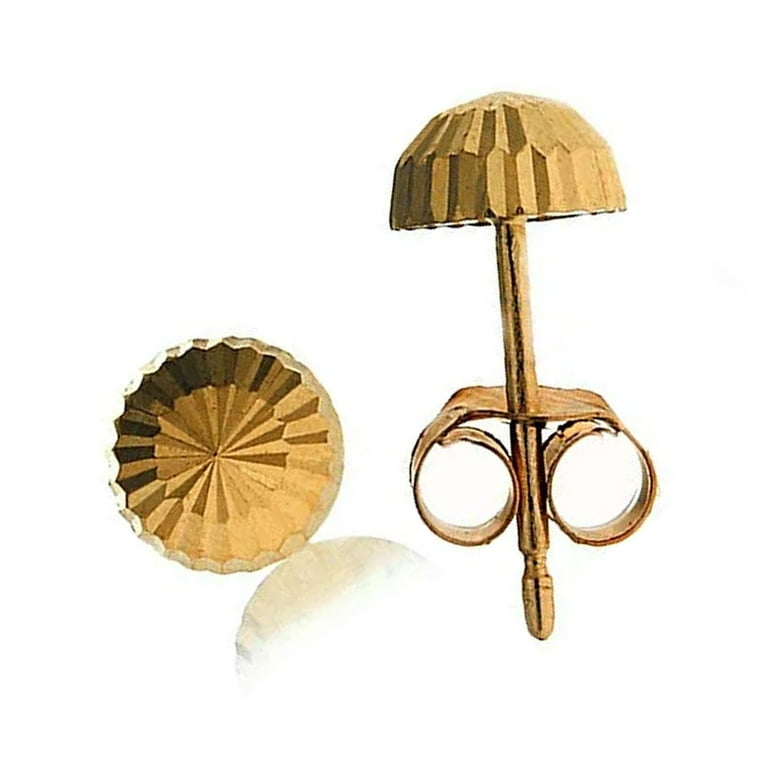 Gold half clearance ball stud earrings