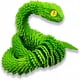 thumbnail image 1 of Modelo animal impreso en 3D, serpiente, víbora, verde, decoración para el hogar y la oficina, 1 of 7