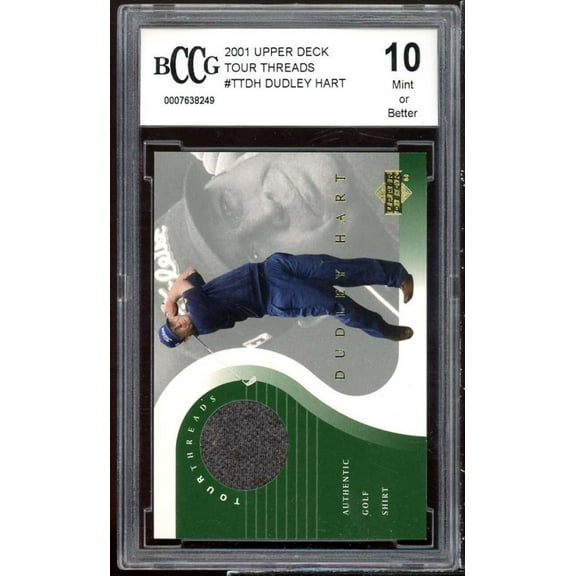 Dudley Hart Golf Card 2001 Upper Deck Tour Threads #ttdh BGS BCCG 10