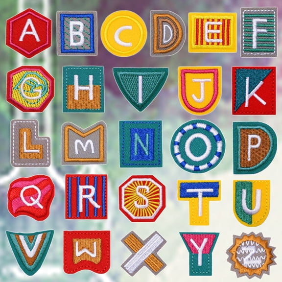 HONITANO 26Pcs Sew On Embroidered Patches for Creative DIY Projects and Customizing Clothes with Assorted Colors