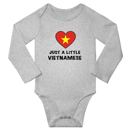 

Just a Little Vietnamese Baby Long Sleeve Bodysuit (Gray 18 Months)