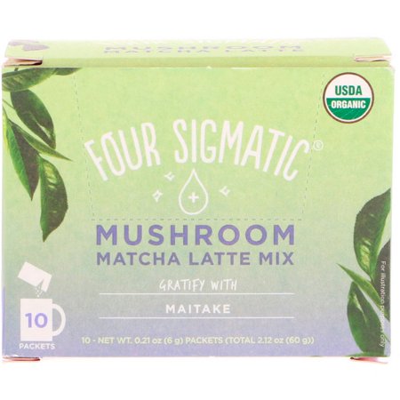 Four Sigmatic  Mushroom Matcha Latte Mix  10 Packets  0 21 oz  6 g 