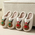 thumbnail image 3 of DEXSUN christmas elk couple indoor slippers winter, 3 of 5