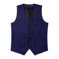 thumbnail image 5 of Yusimy Men's Vest Solid Color Sleeveless V-Neck Single-Breasted Multi-Pocket Vest Casual Layering Style, 5 of 7