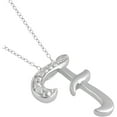 thumbnail image 2 of Arista Diamond Accent White "F" Initial Women's Pendant in Sterling Silver, 18", 2 of 3